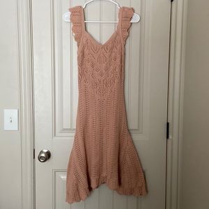 knit pastel pink dress